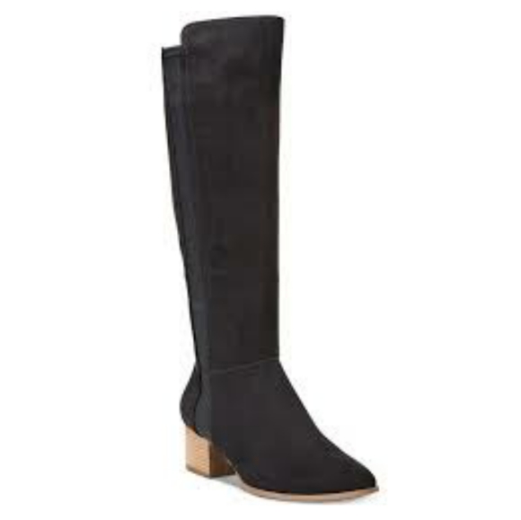 Style & Co Faux Suede Boots - Black - Picture 1 of 6